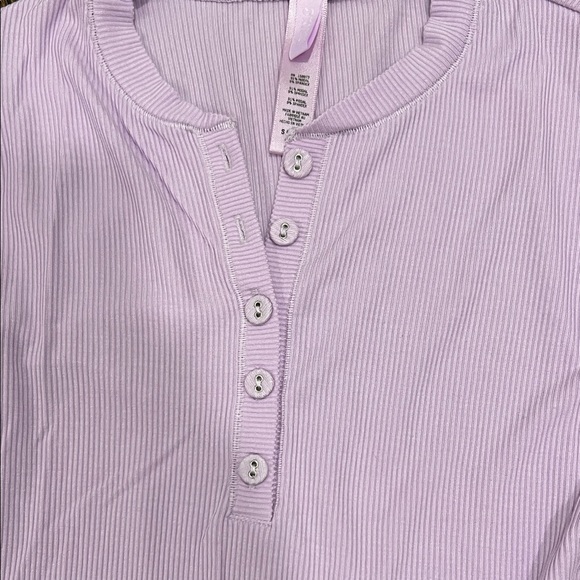 Skims Lavender Long Sleeve Henley Top - Picture 2 of 5